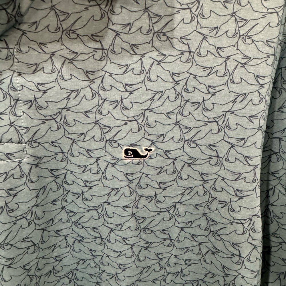 Vineyard Vines Men's Patterned Blue Polo - Picture 2 of 3